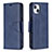 Coque Portefeuille Livre Cuir Etui Clapet L01 pour Apple iPhone 14 Bleu
