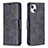 Coque Portefeuille Livre Cuir Etui Clapet L01 pour Apple iPhone 14 Noir