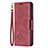 Coque Portefeuille Livre Cuir Etui Clapet L01 pour Apple iPhone 14 Rouge Petit