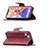 Coque Portefeuille Livre Cuir Etui Clapet L01 pour Apple iPhone 14 Rouge Petit