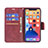 Coque Portefeuille Livre Cuir Etui Clapet L01 pour Apple iPhone 14 Rouge Petit