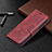 Coque Portefeuille Livre Cuir Etui Clapet L01 pour Apple iPhone 14 Rouge Petit
