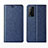 Coque Portefeuille Livre Cuir Etui Clapet L01 pour Huawei Honor Play4T Pro Bleu