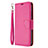 Coque Portefeuille Livre Cuir Etui Clapet L01 pour Huawei P40 Lite E Rose Rouge