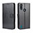 Coque Portefeuille Livre Cuir Etui Clapet L01 pour Motorola Moto E6s (2020) Noir