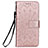 Coque Portefeuille Livre Cuir Etui Clapet L01 pour Nokia 2.3 Or Rose