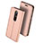 Coque Portefeuille Livre Cuir Etui Clapet L01 pour Nokia X6 Or Rose