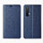 Coque Portefeuille Livre Cuir Etui Clapet L01 pour Realme X3 SuperZoom Bleu