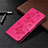Coque Portefeuille Livre Cuir Etui Clapet L01 pour Samsung Galaxy S20 Lite 5G Rose Rouge