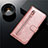 Coque Portefeuille Livre Cuir Etui Clapet L01 pour Samsung Galaxy S20 Plus 5G Or Rose