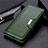 Coque Portefeuille Livre Cuir Etui Clapet L01 pour Samsung Galaxy S21 Plus 5G Vert
