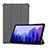 Coque Portefeuille Livre Cuir Etui Clapet L01 pour Samsung Galaxy Tab A7 4G 10.4 SM-T505 Gris