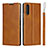 Coque Portefeuille Livre Cuir Etui Clapet L01 pour Sony Xperia 10 II Orange