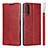 Coque Portefeuille Livre Cuir Etui Clapet L01 pour Sony Xperia 10 II Rouge