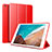Coque Portefeuille Livre Cuir Etui Clapet L01 pour Xiaomi Mi Pad 4 Plus 10.1 Rouge