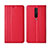 Coque Portefeuille Livre Cuir Etui Clapet L01 pour Xiaomi Poco X2 Rouge