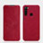 Coque Portefeuille Livre Cuir Etui Clapet L01 pour Xiaomi Redmi Note 8T Rouge