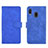 Coque Portefeuille Livre Cuir Etui Clapet L01Z pour Samsung Galaxy A20 Bleu