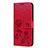 Coque Portefeuille Livre Cuir Etui Clapet L02 pour Huawei Nova 3e Rouge