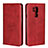 Coque Portefeuille Livre Cuir Etui Clapet L02 pour LG G7 Rouge