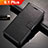 Coque Portefeuille Livre Cuir Etui Clapet L02 pour Nokia 6.1 Plus Noir