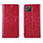 Coque Portefeuille Livre Cuir Etui Clapet L02 pour Oppo Reno4 Z 5G Rouge