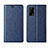 Coque Portefeuille Livre Cuir Etui Clapet L02 pour Realme V5 5G Bleu