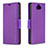 Coque Portefeuille Livre Cuir Etui Clapet L02 pour Sony Xperia 10 Plus Violet