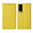 Coque Portefeuille Livre Cuir Etui Clapet L02 pour Vivo X60 5G Jaune