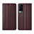 Coque Portefeuille Livre Cuir Etui Clapet L02 pour Vivo X60T 5G Marron