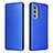 Coque Portefeuille Livre Cuir Etui Clapet L02Z pour Motorola Moto Edge 20 5G Bleu