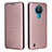 Coque Portefeuille Livre Cuir Etui Clapet L02Z pour Nokia 1.4 Or Rose