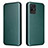Coque Portefeuille Livre Cuir Etui Clapet L02Z pour Realme 8i Vert Petit