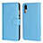 Coque Portefeuille Livre Cuir Etui Clapet L03 pour Huawei P20 Bleu Ciel