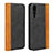 Coque Portefeuille Livre Cuir Etui Clapet L03 pour Huawei P20 Pro Noir