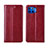 Coque Portefeuille Livre Cuir Etui Clapet L03 pour Motorola Moto G 5G Plus Vin Rouge
