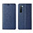 Coque Portefeuille Livre Cuir Etui Clapet L03 pour Oppo Find X2 Lite Bleu
