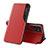 Coque Portefeuille Livre Cuir Etui Clapet L03 pour Samsung Galaxy S21 Ultra 5G Rouge