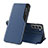 Coque Portefeuille Livre Cuir Etui Clapet L03 pour Samsung Galaxy S22 Plus 5G Bleu