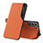 Coque Portefeuille Livre Cuir Etui Clapet L03 pour Samsung Galaxy S22 Plus 5G Orange