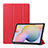 Coque Portefeuille Livre Cuir Etui Clapet L03 pour Samsung Galaxy Tab S7 11 Wi-Fi SM-T870 Rouge