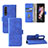 Coque Portefeuille Livre Cuir Etui Clapet L03Z pour Samsung Galaxy Z Fold3 5G Bleu