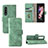 Coque Portefeuille Livre Cuir Etui Clapet L03Z pour Samsung Galaxy Z Fold3 5G Vert