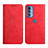 Coque Portefeuille Livre Cuir Etui Clapet L04 pour Motorola Moto Edge 20 Pro 5G Rouge