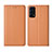 Coque Portefeuille Livre Cuir Etui Clapet L04 pour Oppo Find X3 Lite 5G Orange