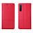 Coque Portefeuille Livre Cuir Etui Clapet L04 pour Oppo K7 5G Rouge