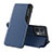 Coque Portefeuille Livre Cuir Etui Clapet L04 pour Oppo Reno9 Pro 5G Bleu