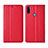 Coque Portefeuille Livre Cuir Etui Clapet L04 pour Samsung Galaxy M11 Rouge