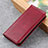 Coque Portefeuille Livre Cuir Etui Clapet L04 pour Samsung Galaxy S21 Plus 5G Vin Rouge