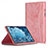 Coque Portefeuille Livre Cuir Etui Clapet L04 pour Samsung Galaxy Tab A7 4G 10.4 SM-T505 Rose